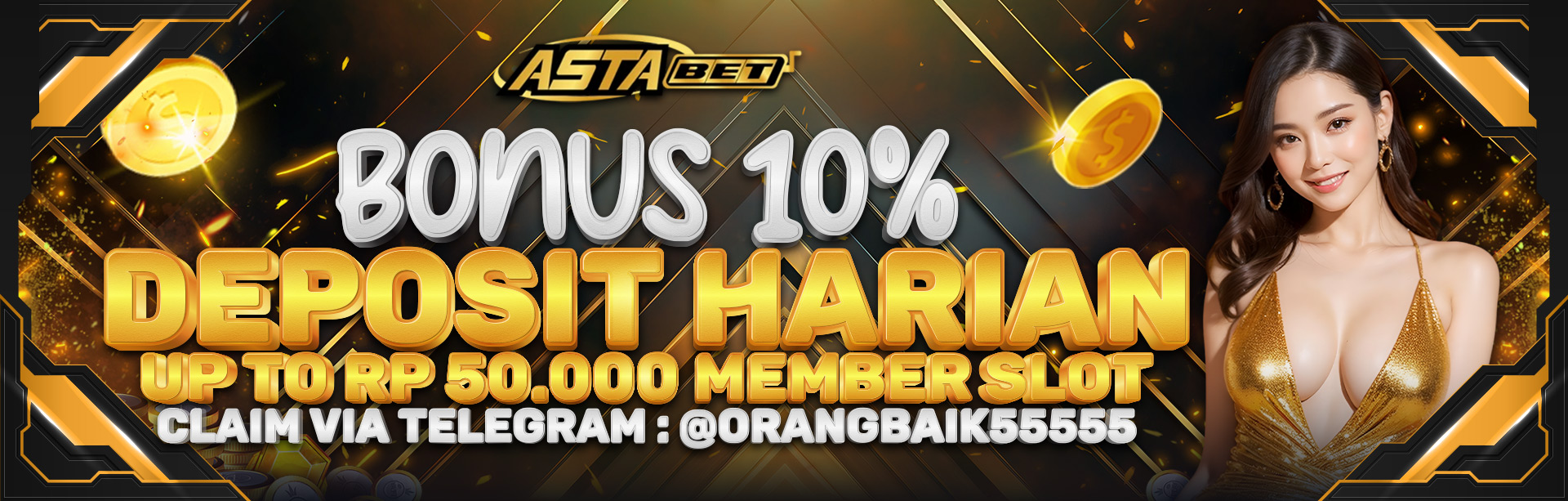 Bonus Deposit Harian 10% khusus SLOT MEMBER